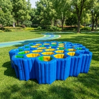 Château gonflable labyrinthe, aire de jeux extérieure pour adolescents, grand équipement de divertissement, jouet multifonctionnel, sûr, durable, en PVC