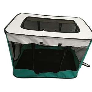 กรงสัตว์เลี้ยงขนาดเล็ก ใช้งานง่าย พับเก็บได้ ใช้ได้ทั้งในบ้านและนอกบ้าน สำหรับแมวและสุนัข ทำจากไฟเบอร์กลาส ลวดเหล็ก ผ้า Oxford พร้อมซิป - Product Image 2