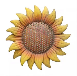 Vendita calda wall art home decor garden girasole metal art wall decor