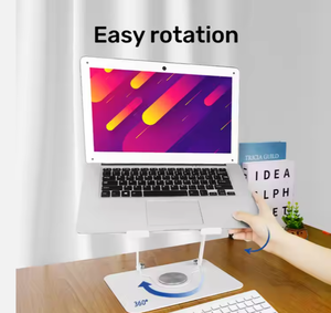 360 ° có thể điều chỉnh có thể gập lại kim loại máy tính xách tay đứng ổn định xoay máy tính xách tay Riser chủ tản nhiệt cho Mac cuốn sách linh hoạt bàn - Product Image 5