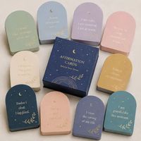 Cartes d'affirmation et de pleine conscience modernes pour soulager le stress, dans un coffret cadeau, pour créer des rituels quotidiens, idéales pour les cadeaux d'entreprise