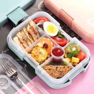 Boîte à lunch personnalisée de style bento avec séparateur amovible pour 4/5 compartiments sans BPA et durable pour les enfants - Product Image 2