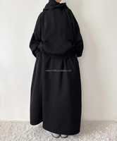 OEM Haute Qualité Ensemble 2 Pièces pour Femmes Musulmanes Décontracté Coupe Ample Sweat-shirt + Jupe Entièrement Couvrant Oversize Coupe Relax Automne