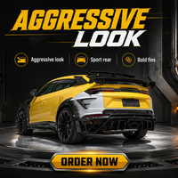 Kit carrosserie en fibre de carbone sèche MSY 3ème génération pour Lamborghini Urus : pare-chocs avant, diffuseur d'échappement, capot, kit de conversion, pièces automobiles
