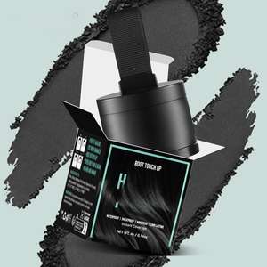 Poudre de camouflage instantanée bio RTS, poudre de contour pour cheveux, résistante au vent et à la transpiration, effet volumineux, couleur noire pour la ligne des cheveux - Product Image 1