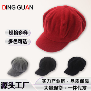 Women's Painter Hat Wool Blend Breathable Warm Foldable Autumn Winter Cap - Product Image 5