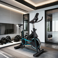 Chine Home Smart Steel Vélo d'exercice 4kg Volant d'inertie Cardio Gym Équipement Siège souple 100kg Max Système d'entraînement par courroie pour la musculation