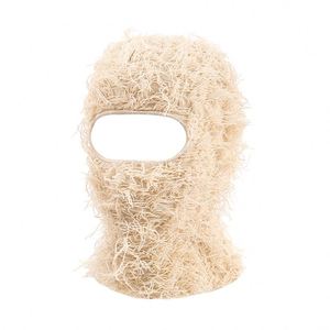 Vente en gros personnalisé en détresse pelucheux herbeux un trou Yeat Shiesty Kagoul tricot masque de ski cagoule masque de ski - Product Image 2