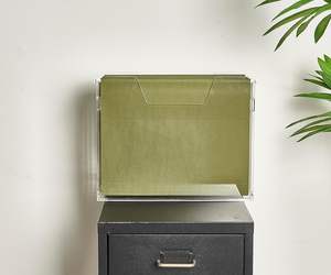 بالجملة منظم ملف سطح المكتب الاكريليك الشفاف اليدوية مع مقبض - Product Image 4