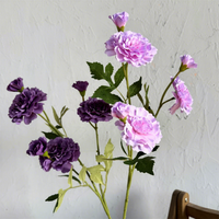 Vente en gros de 6 têtes de fleurs de pivoine artificielles en soie, pivoine rose pour arrangement de mariage, décoration de table à domicile