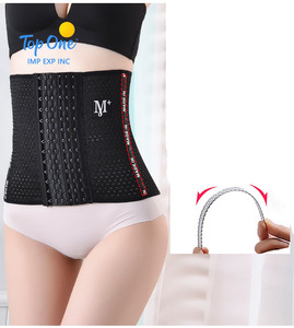 Top One Women's <b>Waist</b> Trainer <b>Belt</b> Breathable Body Slimming <b>Waist</b> Slim <b>Belt</b> with Trimmer Hooks - Product Image 3