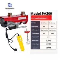Nouvelle treuil électrique à câble en aluminium Wei Li 100kg 200kg 5T avec télécommande sans fil, vitesse 6m/min, capacité 15kg pour la construction