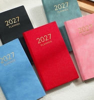 Agenda 2027 A6 en anglais avec index mensuel couleur et carnet épais