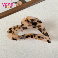 Barrettes à cheveux en acétate de cellulose écologiques de haute qualité en forme de cœur de 9 cm pour femmes, pour la Saint-Valentin