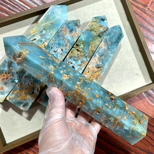 Torres de Cuarzo Rutilado Azul Cielo, Puntas de Turmalina Rutilada, Arte Popular con Cristales Naturales para Regalos de Boda y Sanación Espiritual - Product Image 4