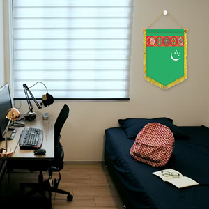 Wholesale 20x30cm Mini Pennant Car Flags Turkmenistan Wall Decor Digital Printing <b>Small</b> Ornaments Hanging Display Accessories - Product Image 3