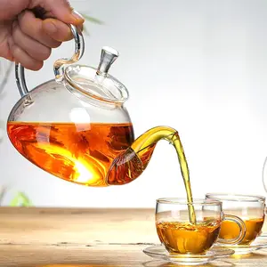 高硼硅玻璃茶壶带浸泡器清开花茶壶玻璃防火茶壶玻璃茶壶