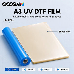 Film autocollant DTF UV à transfert à froid direct, vente chaude, laminateur A et B, film PET AB A3 30 cm pour surface dure - Product Image 1