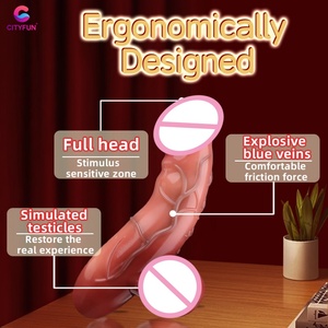 CITYFUN Vibrador de 7 Pulgadas, Pene Artificial de Silicona, Varita de Masaje, Vibrador Realista, Estimulador de Punto G y Clítoris - Product Image 4