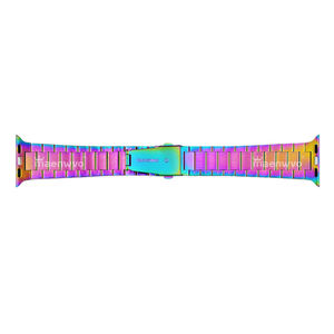 Conjunto de Correa de Reloj Ajustable de Acero Inoxidable de Lujo con Cierre de Mariposa Transpirable para Relojes Inteligentes, Multicolor - Product Image 2