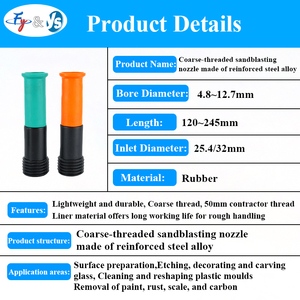 สายยางคุณภาพสูงเสริมเหล็ก หัวพ่นคาร์ไบด์แบบเวนทูรี ใช้สำหรับพ่นทราย - Product Image 2