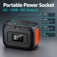 Station d'alimentation portable 97,68 Wh 120 W, alimentation de secours 26400 mAh, entrée AC/DC USB-C pour le camping, l'extérieur et la maison