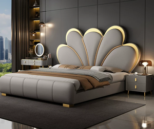 <span class=keywords><strong>Letto</strong></span> <span class=keywords><strong>Matrimoniale</strong></span> Reclinabile in Vera Pelle di Lusso Italiano, Moderno e Semplice, Imbottito, Regolabile, con Contenitore - Product Image 3