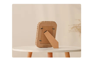 Marco Redondo de Cuerda de Cáñamo para Colgar en la Pared, Estilo Moderno y Minimalista, de 6 Pulgadas, para Fotos de Mesa de Escritorio Familiar - Product Image 2