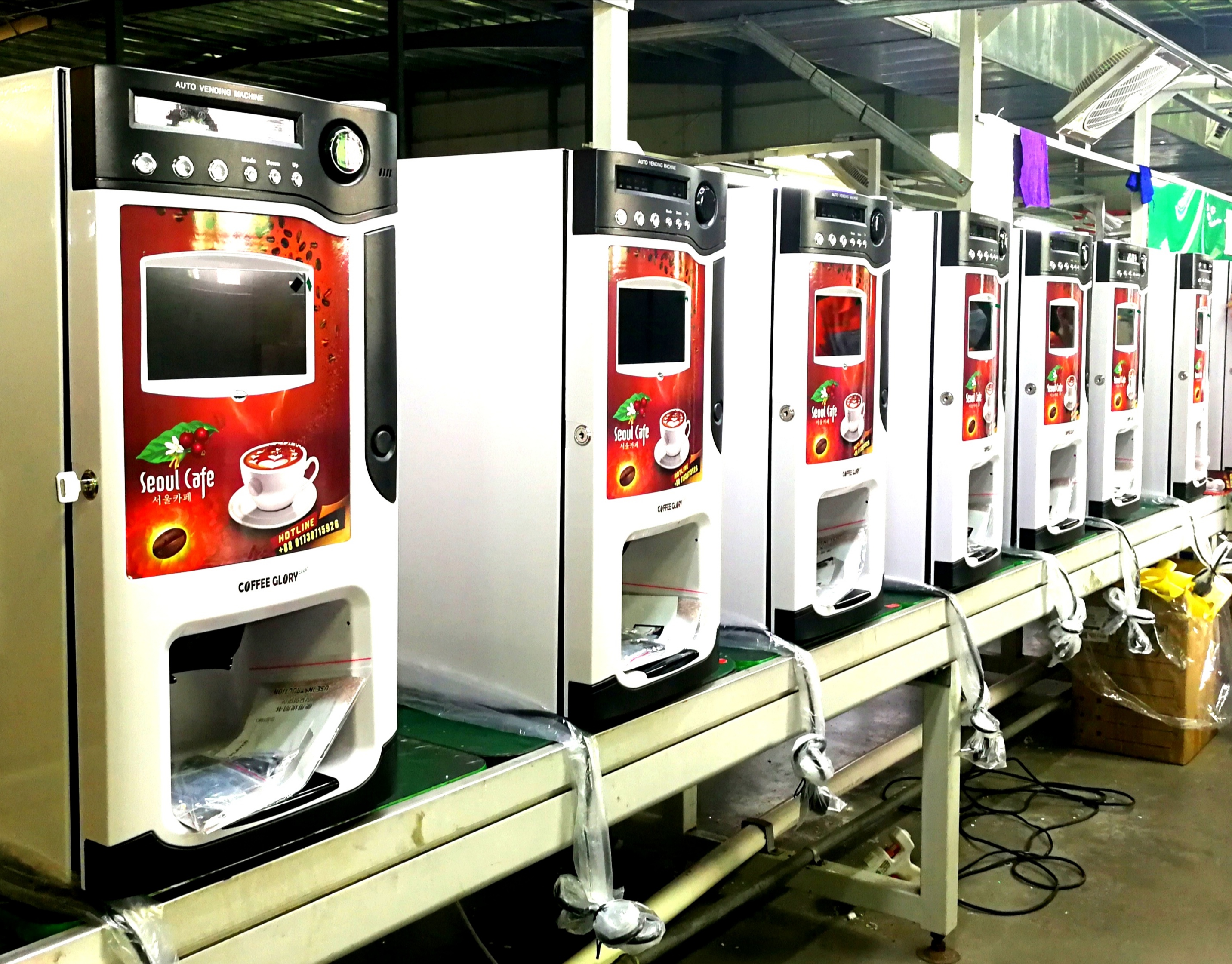 SC-8703 Coin Operated Instant Coffee Vending Machine for