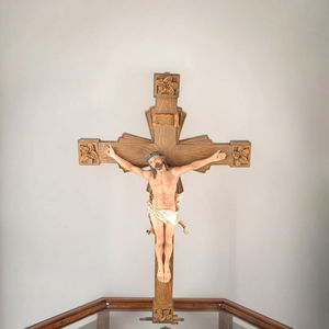 Estatuas Católicas Pintadas a Mano, <span class=keywords><strong>Cruz</strong></span> Cristiana <span class=keywords><strong>de</strong></span> Resina, Jesucristo, Decoración Navideña para el Hogar, Crucifijo <span class=keywords><strong>de</strong></span> 19.09'' <span class=keywords><strong>de</strong></span> Alto, Placa Religiosa para Pared - Product Image 6