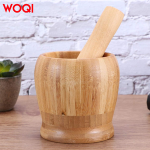 WOQI el yapımı ahşap harç ve otlar sarımsak ceviz baharat uçucu taşlama için Pestle mutfak eşyası - Product Image 3