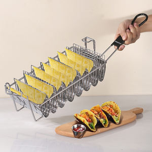 Panier de friteuse à <span class=keywords><strong>tacos</strong></span> Panier de support de taco pour friteuse à taco Moule de coquille de taco en forme de V Friteuse à taco pour <span class=keywords><strong>burritos</strong></span> et tortillas (8 coquilles) - Product Image 4