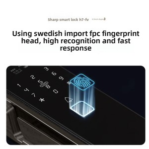 Khóa cửa thông minh kỹ thuật số WiFi Sharp H7 chống trộm, màn hình lớn, nhận diện khuôn mặt, lòng bàn tay, tĩnh mạch, dùng cho cửa gỗ, cửa nhôm, lưu trữ dữ liệu đám mây - Product Image 2