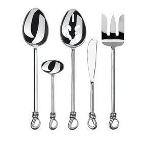 Ensemble de couverts en acier inoxydable pour fête de mariage en vrac de 21 pièces allant au lave-vaisselle Fourchettes et cuillères plaquées argent pour cadeaux - Product Image 1