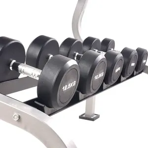 YLSY, mancuernas fijas con cabeza recubierta de 2,5-50kg, equipo de Fitness comercial de hierro fundido de acero para entrenamiento de brazos, superventas, pesas libres - Product Image 5