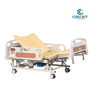 Lit médical multifonctionnel manuel de luxe par un fabricant chinois, 5 fonctions avec commode pour les soins à domicile des personnes âgées