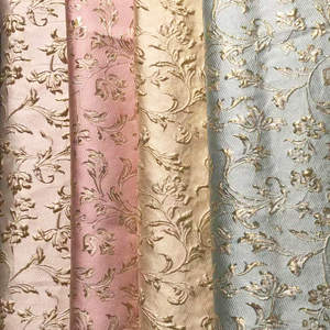 Nouveau Stock Chine <span class=keywords><strong>Textile</strong></span> <span class=keywords><strong>Fournisseur</strong></span> 100% polyester Tissé Personnaliser Mode 3D Fleur Fil Teint Brocart Jacquard Tissus pour Robe - Product Image 6