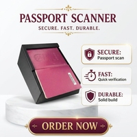 Lector Automático de Pasaportes para OCR MRZ, Escáner de Tarjetas de Identificación y Licencias de Conducir, Manos Libres, de Escritorio, para Aeropuertos, Aduanas y Viajes