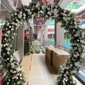 Support à fleurs de mariage <span class=keywords><strong>Grand</strong></span> cerceau en métal Arche dorée pour la décoration - Product Image 2