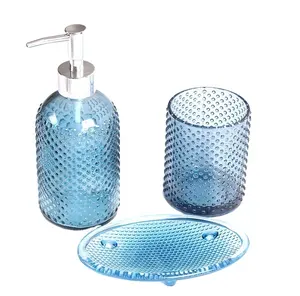 Factory Direct Home Use Mouthwash Cup Toothbrush Cup Bath Bottle Soap Fertilizer Box Bathroom Set Glass