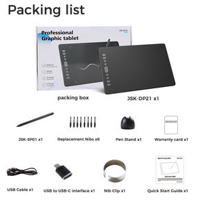 Tableta <span class=keywords><strong>de</strong></span> Dibujo Digital Profesional JSK-DP21, Tableta Gráfica con Lápiz sin Batería y Tecla <span class=keywords><strong>de</strong></span> Acceso Rápido para Diseño Gráfico - Product Image 6