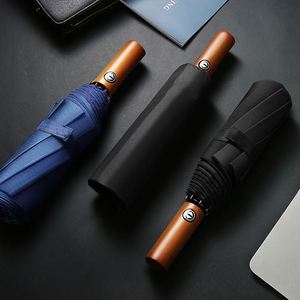 Nuevos Paraguas Plegables Automáticos Compactos Chinos Resistentes a la Lluvia y al Sol, con Mango de Madera, Venta al Por Mayor - Product Image 4