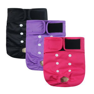 Couches pour chien Pantalon physiologique <span class=keywords><strong>Lavable</strong></span> Femme Chien Shorts Doux Animaux Sous-vêtements Culottes sanitaires Sacs à crottes Polyester À La Mode - Product Image 1