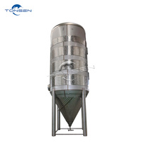 Cuve de Fermentation Industrielle avec Enveloppe de Refroidissement, Fermenteur Conique en Acier Inoxydable