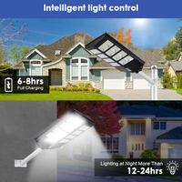 Lampu Jalan Tenaga Surya Terpadu LED All in One, Sensor Gerak Jarak Jauh, Tahan Air IP67, Baterai LiFePO4 500W 800W 1000W, Promo Panas