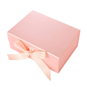Custom Logo Printed Multicolored Pattern Coated Paper Packing Magnetic Folding <b>Box</b> With Ribbon - Product Image 1