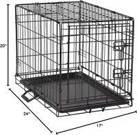 Cage pour chien de grande taille en métal, pliable, double porte, 48 pouces, design moderne et simple, écologique, avec conception empilable et boîte