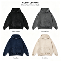 Sweat-shirt à capuche personnalisé pour homme, coupe oversize, avec poche brodée, en coton épais 260 GSM, style streetwear vintage, vierge, OEM