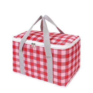 Bolsa Térmica Aislada con Diseño a Cuadros, 20L, Gran Capacidad, Portátil, para Picnic, Almacenamiento, Uso en Exteriores - Product Image 5