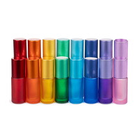 Flacon roll-on rond en verre personnalisé pour huiles essentielles et parfums 5ml 10ml avec impression de logo et emballage coffret cadeau